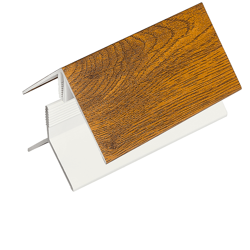 2-Part External Cladding Corner Trim Light Oak 5m (M/F) image